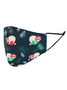 Care Cover Kid’s Protective Christmas Print Mask in Festive Sloths